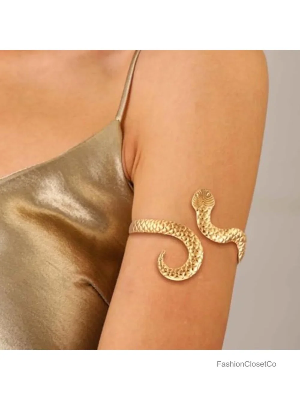 8pcs Gold Silver Arm Cuff Bracelet Set Adjustable Coil Swirl Armlet Stackable